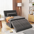 Dark Grey Convertible Sleeper Sofa with Ottoman Bed G586