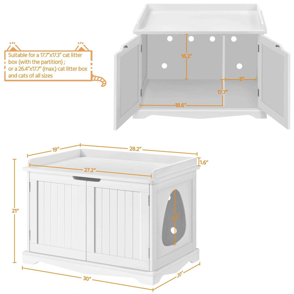 White Decorative Hidden Cat Litter Box Q502664