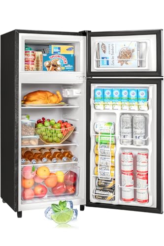 Silver 4.5 Cu.Ft Double Door Refrigerator with Freezer K4200