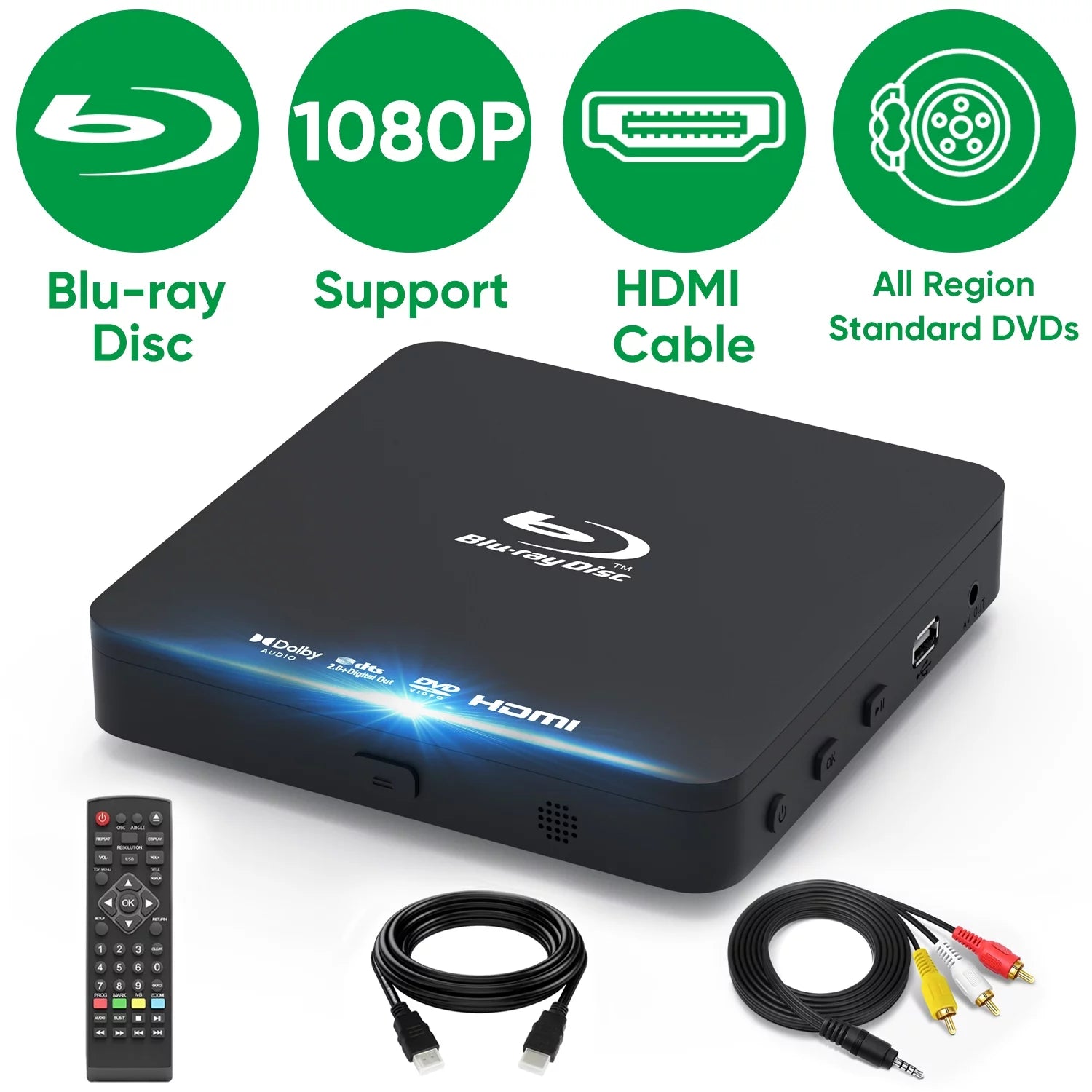 Mini 1080P Blu Ray DVD Player with HDMI U49326
