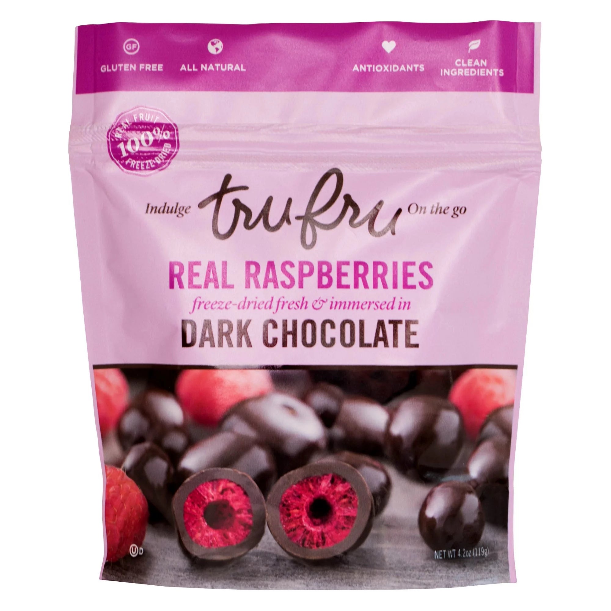 Dark Chocolate Dipped Freeze-Dried Raspberries, 4.2oz (Pack of 12) J789528