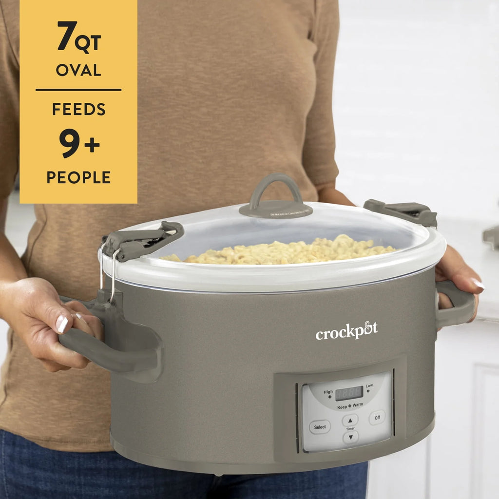 7-Quart Programmable Slow Cooker, Grey D50332
