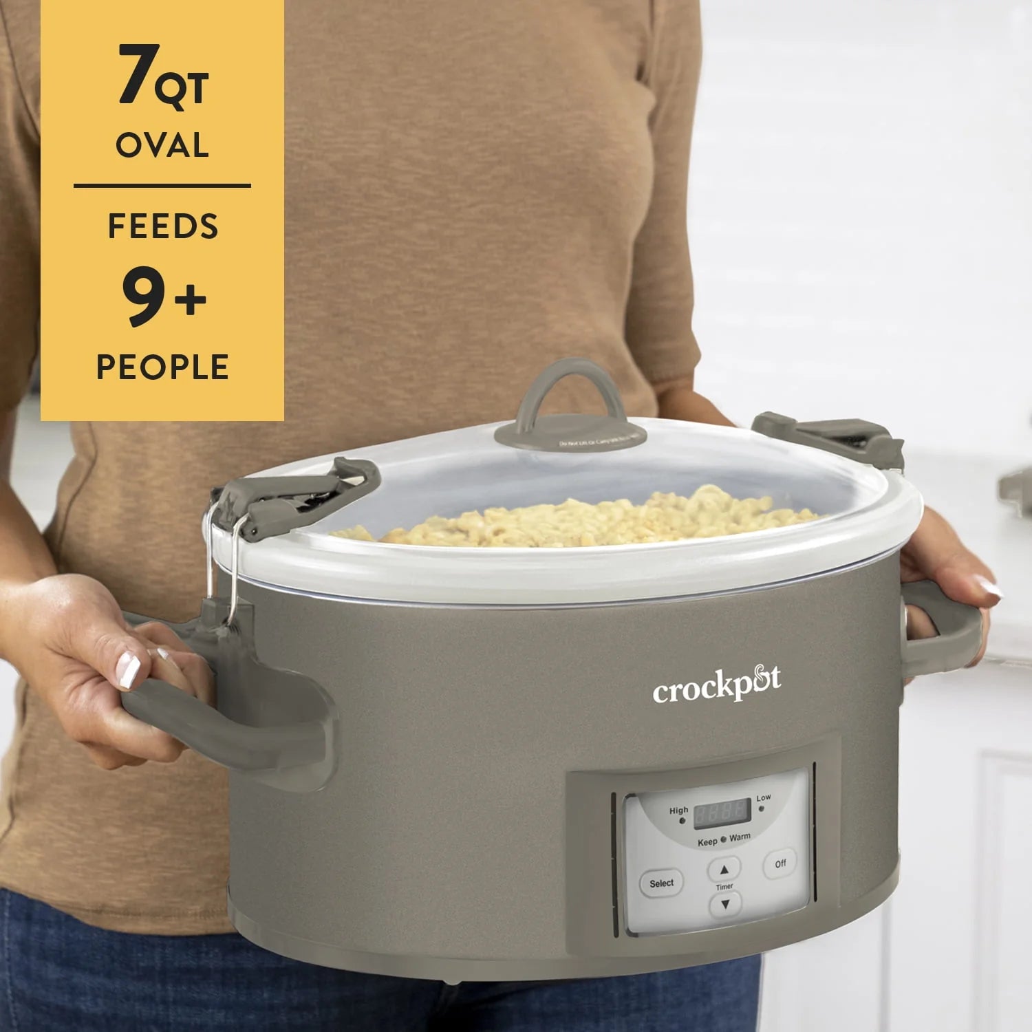 7-Quart Programmable Slow Cooker, Grey D50332