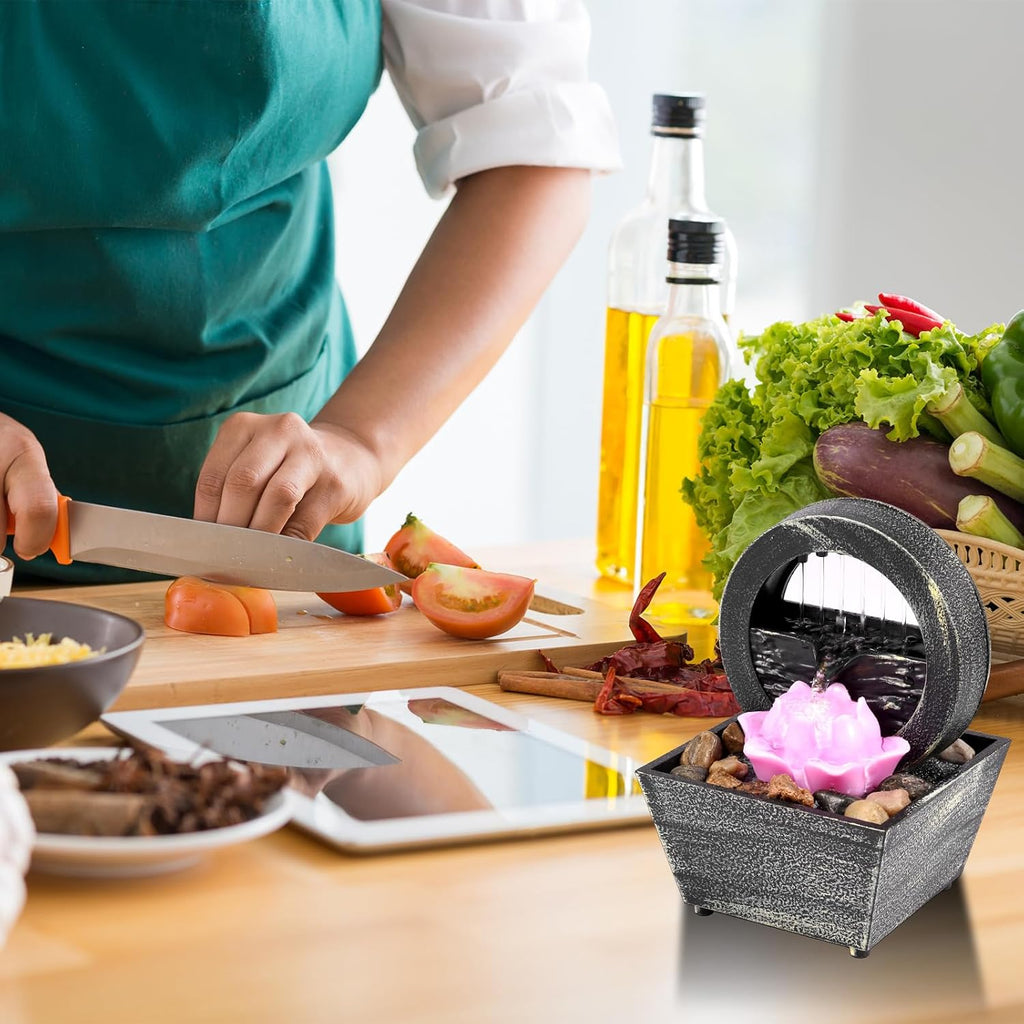 Tabletop Water Fountain with Light Z3127