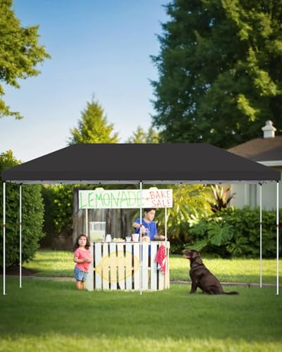Black Pop Up Canopy with Portable Roller Bag C9959