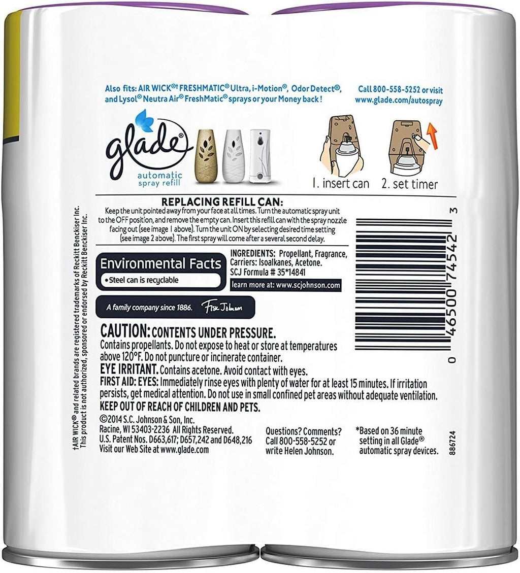 Lavender & Vanilla 6.2 oz Automatic Spray Refill (Pack of 6) X484
