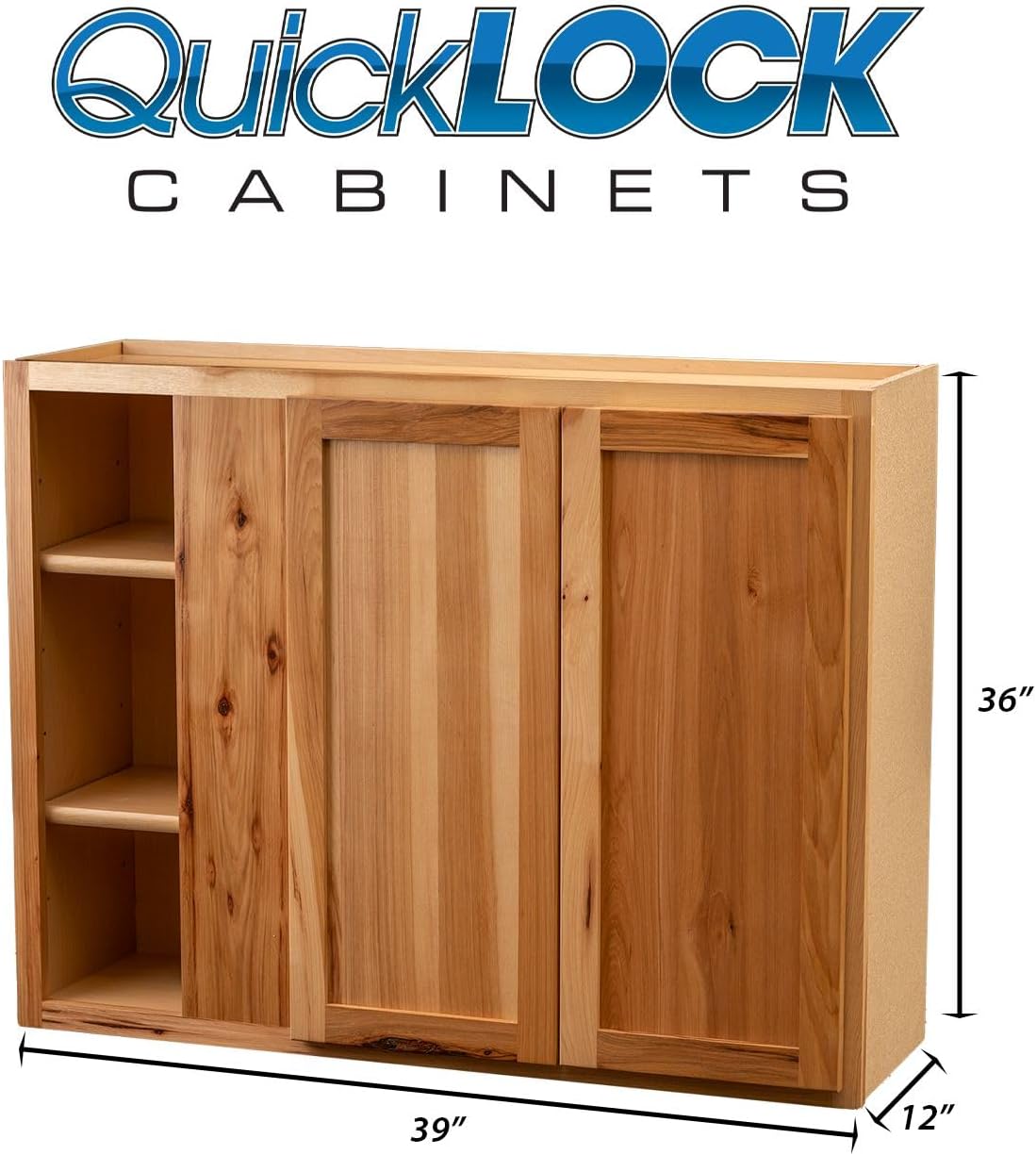Rustic Hickory 12''D x 39''W x 36''H Wall Kitchen Cabinets B5225