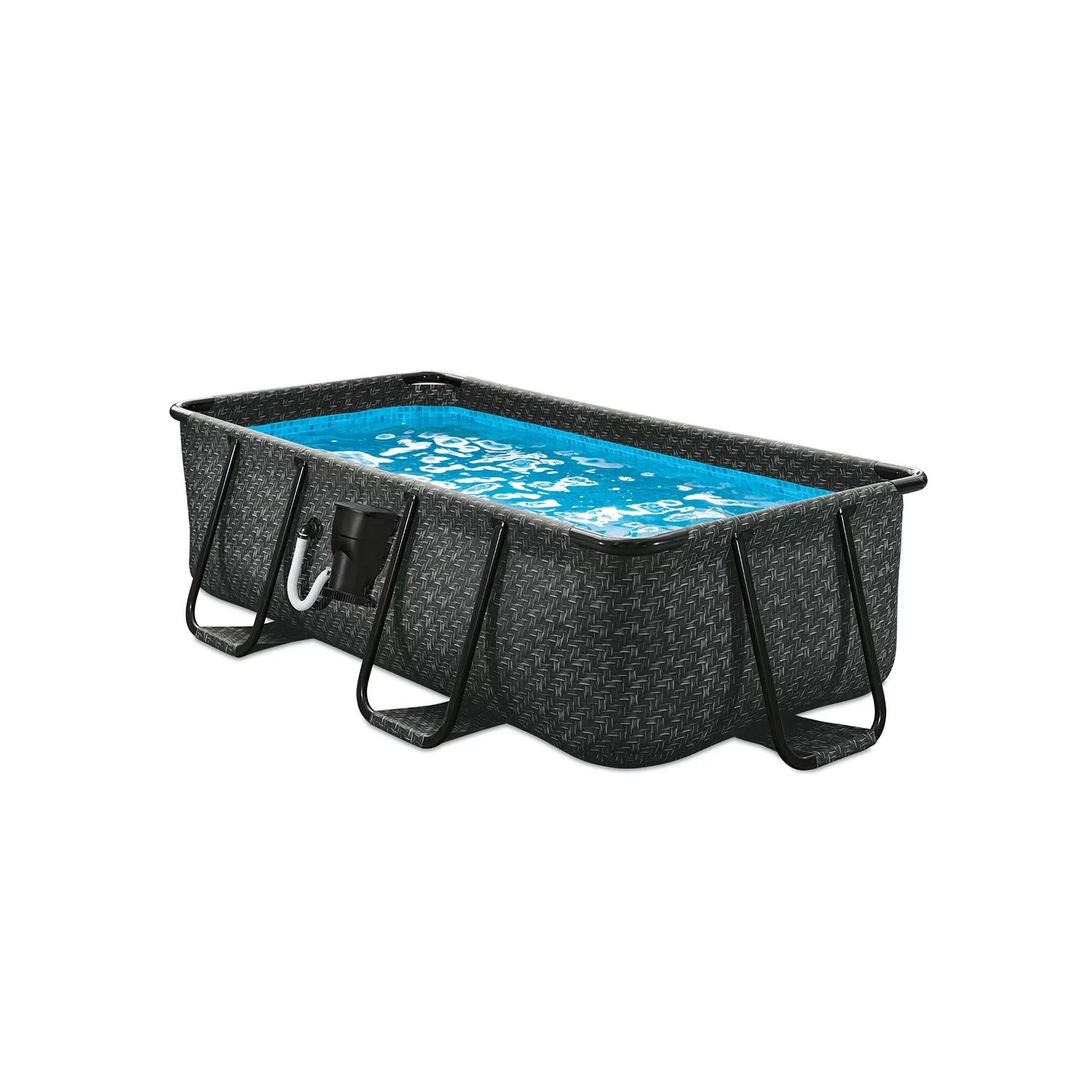 16' Long Dark Herringbone Rectangular Pool C610