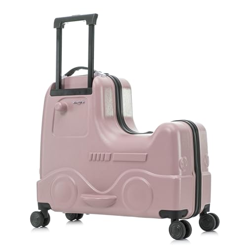 22 inch Kids Ride On Luggage with Safety Belt and Spinner Wheels (Yellow) Y88885