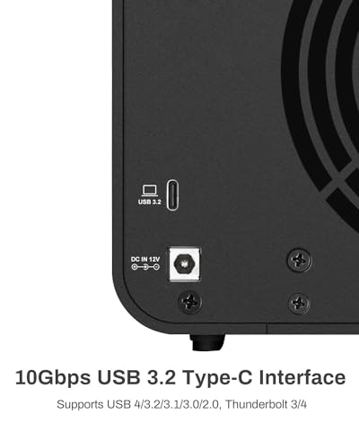 4 Bay USB 3.2 Gen2 Type-C External Hard Drive Enclosure V15501