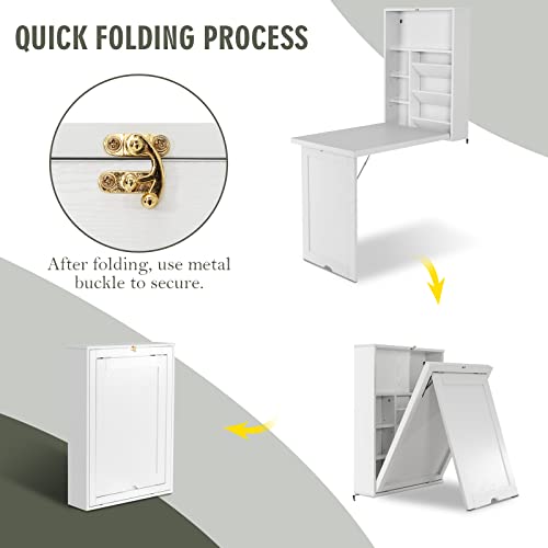 Black Foldable Wall Mounted Table D496