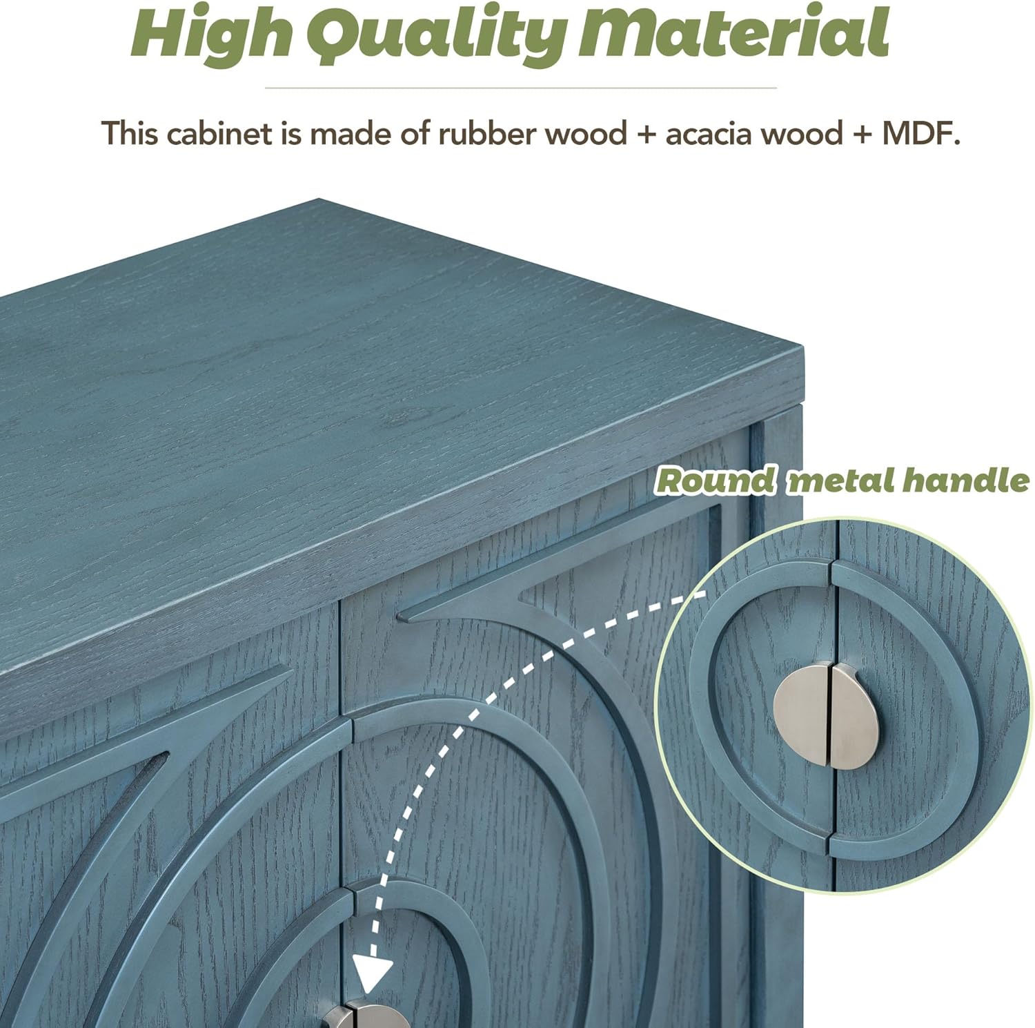 60" Storage Cabinet with Metal Handle Y681751