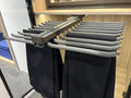 Grey Pull Out Pants Rack with Non-Slip Design, Width 25.2in P8546