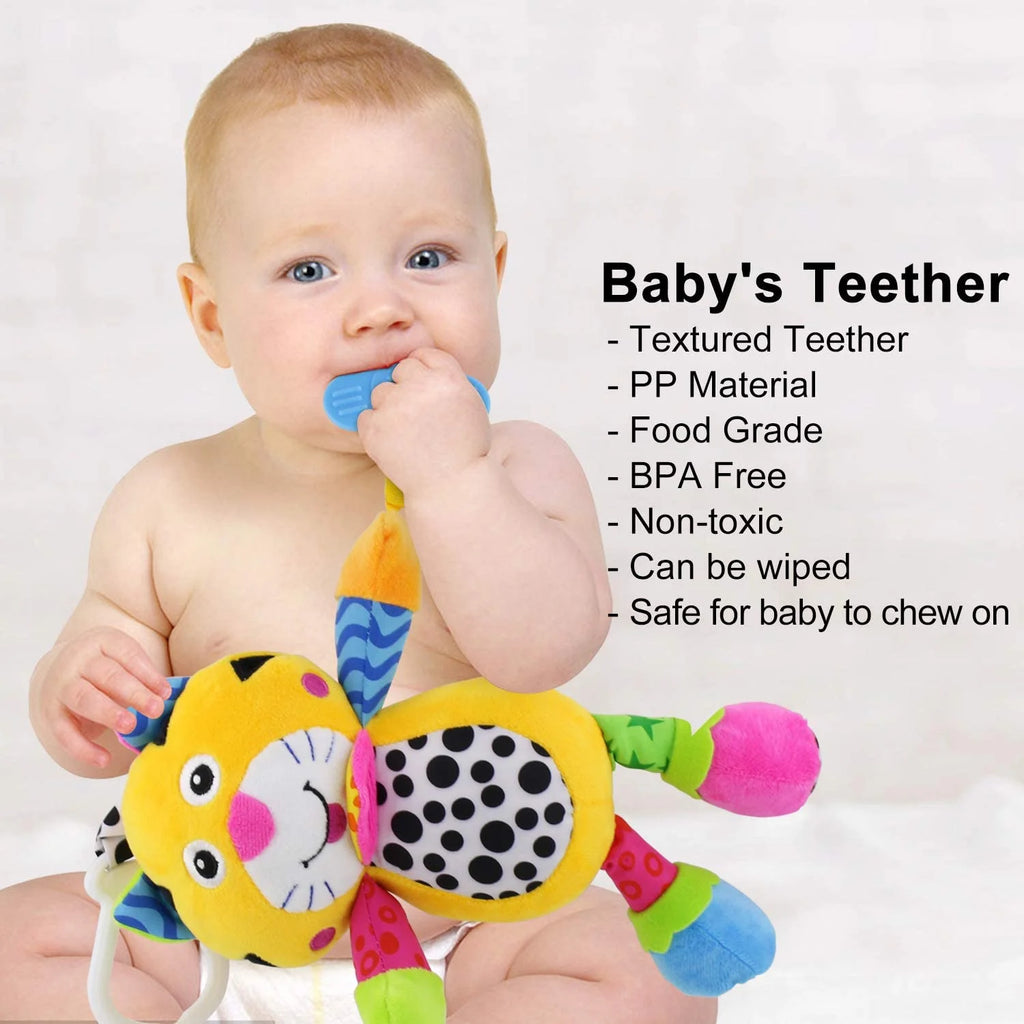 Infant Soft Plush Rattle Hanging Stroller Toy (Tiger) P6235