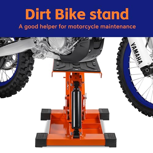 Adjustable Heavy-Duty Motorcycle Jack Stand with Tool Trays D416287