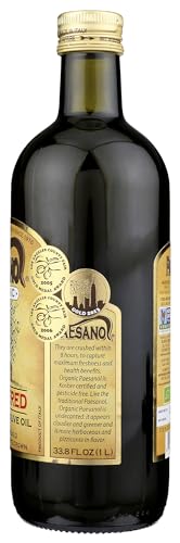 Organic Unfiltered Extra Virgin Olive Oil 33.8 Fl Oz Glass C714