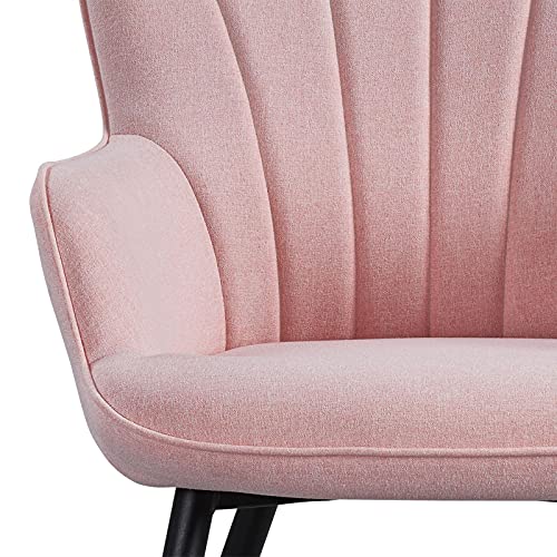 Pink Fabric Upholstered Accent Chair X511