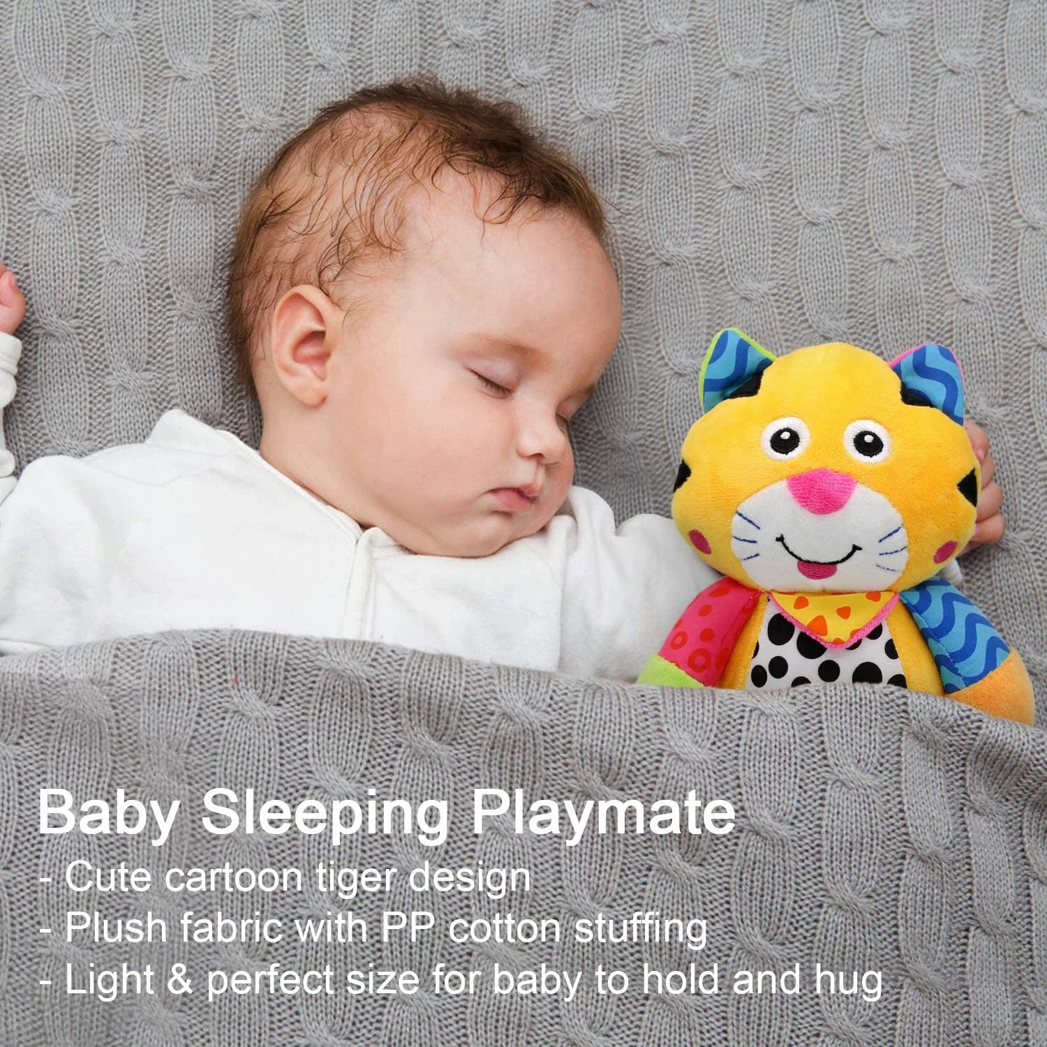 Infant Soft Plush Rattle Hanging Stroller Toy (Tiger) P6235