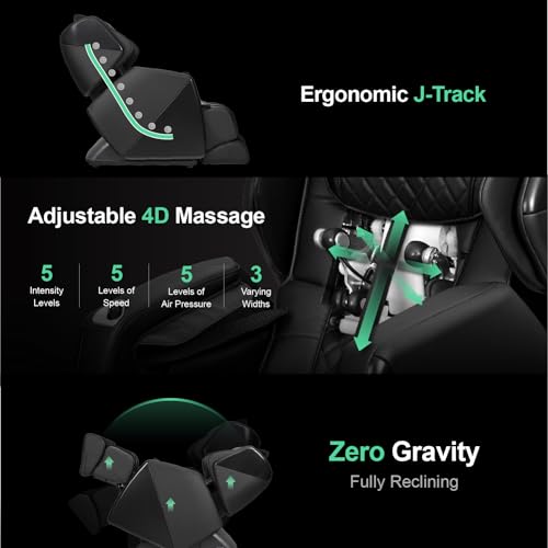 Brown Massage Chair with Zero Gravity Reclining T31247