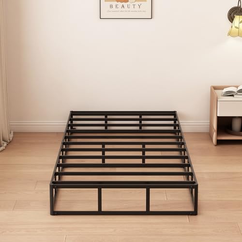 Black 9 Inch Metal Queen Box Spring with Fabric Cover L941355