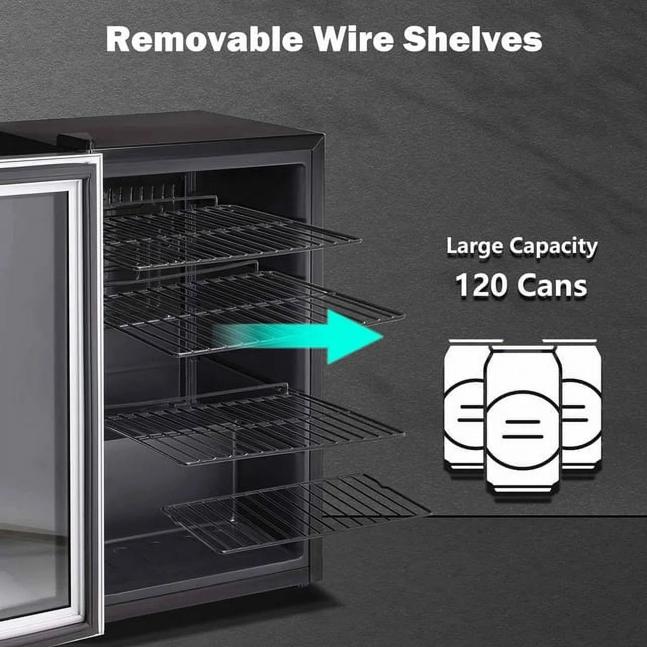 3.2 Cu.ft Beverage Refrigerator Cooler Mini Fridge J1755