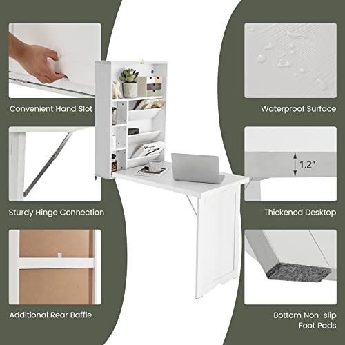 Black Foldable Wall Mounted Table D496