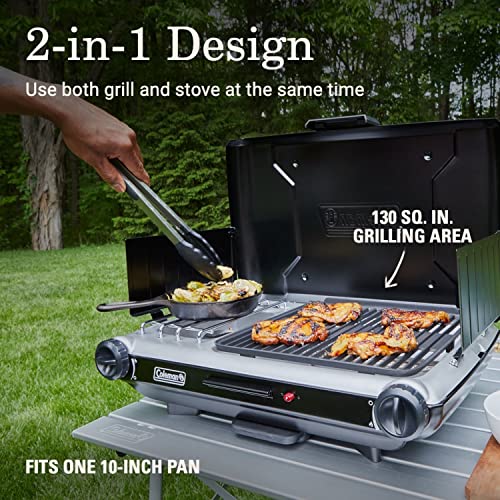 Tabletop 2-in-1 Grill & Stove with 2 Adjustable Burners U4106