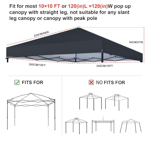 White Waterproof Canopy Replacement Top with Ropes S51554
