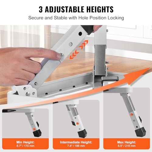 Folding Steel Step Stool 1-Step 330lbs Capacity 3 Adjustable Height N966