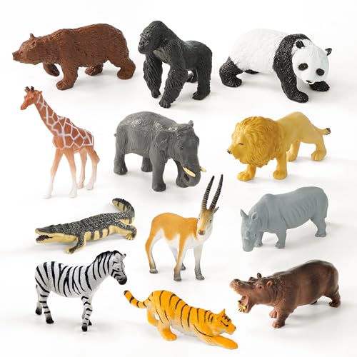 12 PCS Plastic Animal Figurines L812