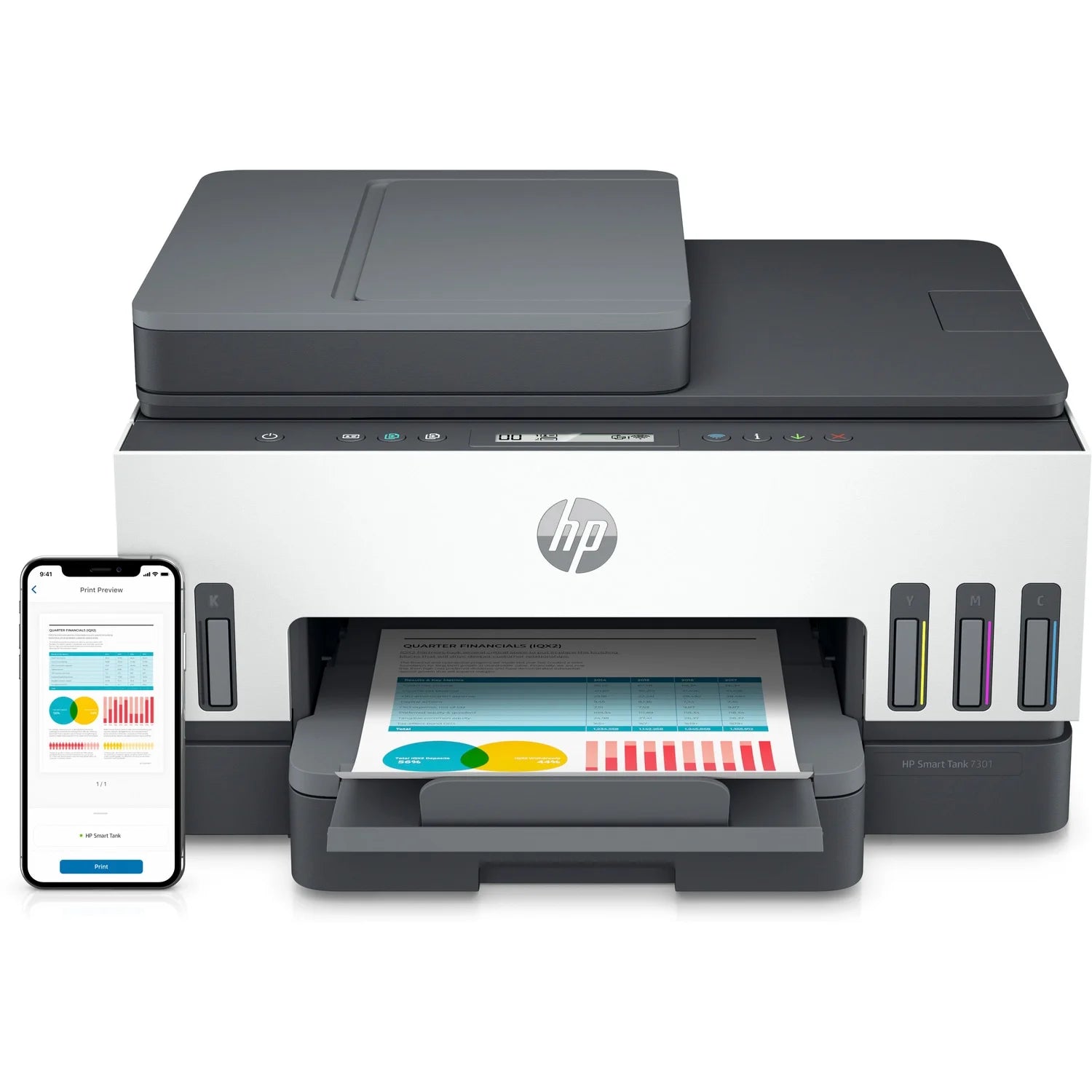 Smart Tank All-in-One InkJet Printer, Color, Print, Scan, Copy Z10446
