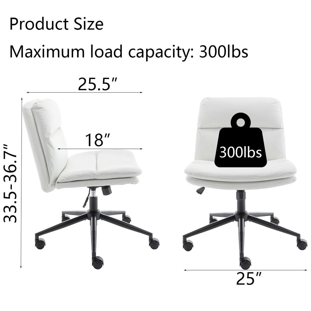 Black Base Criss Cross Chair with Wheels U5679