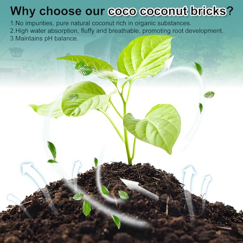 Coco Coir Bricks Natural Organic Compressed Coconut Coir Fiber 4Pack K497