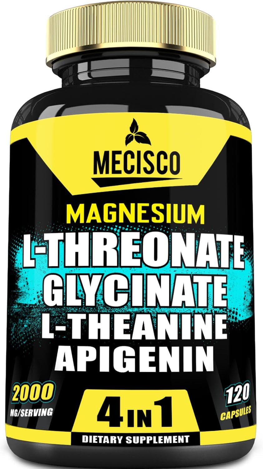 2000mg Magnesium Supplement with L-Theanine & Apigenin - 120 Capsules H418