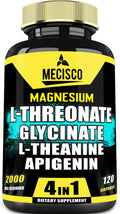 2000mg Magnesium Supplement with L-Theanine & Apigenin - 120 Capsules H418
