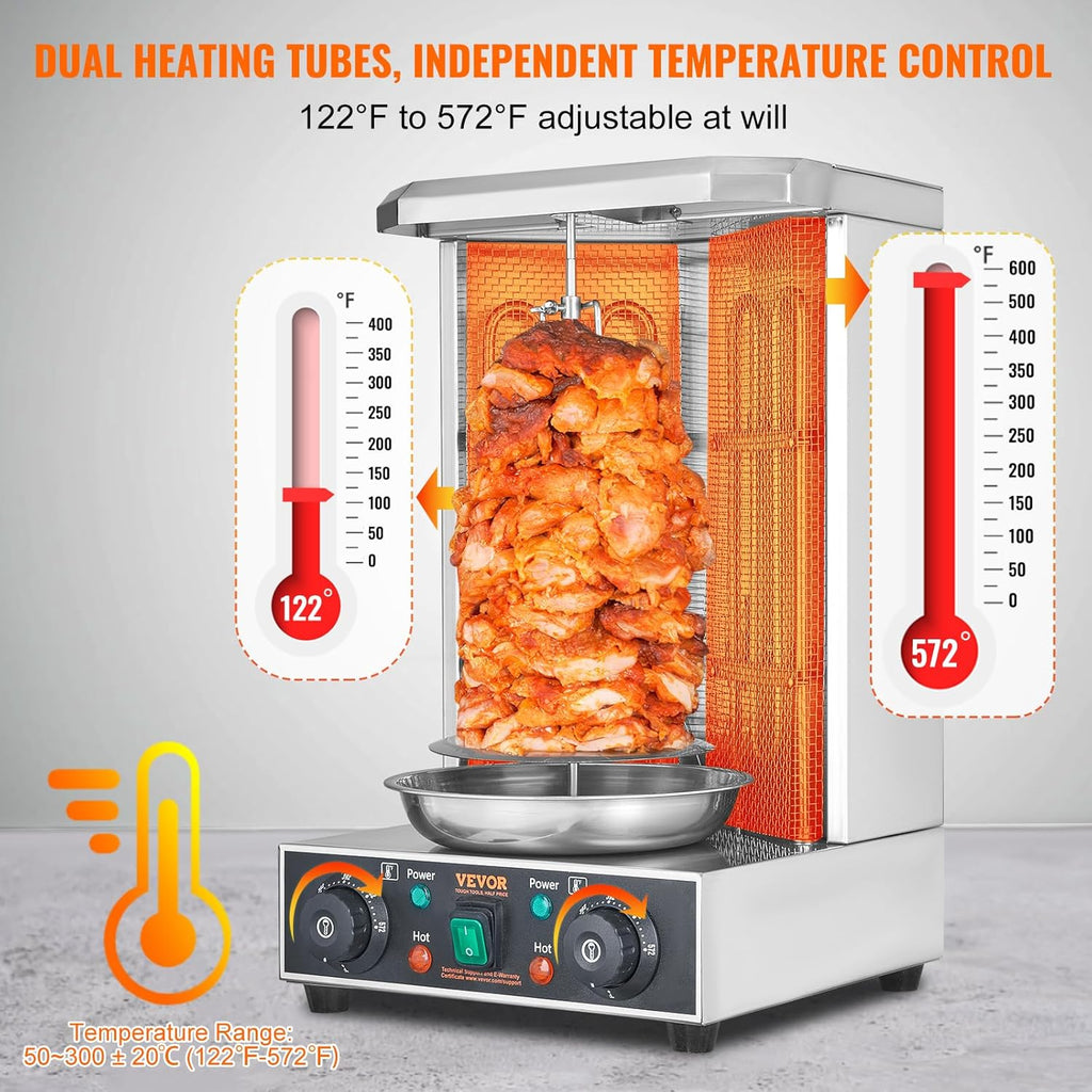 13 lbs Capacity Electric Vertical Broiler Shawarma Grill Machine F6836