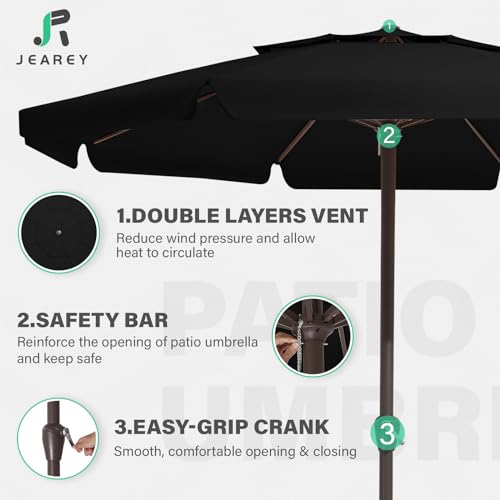 12FT 2-Tiers Black Patio Umbrella M929824