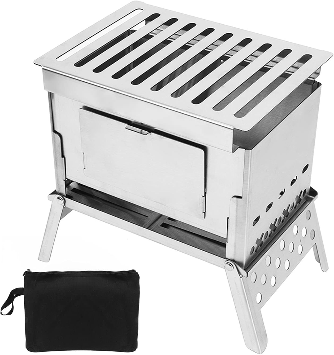 Folding Stainless Steel Wood Burning Stove G14737