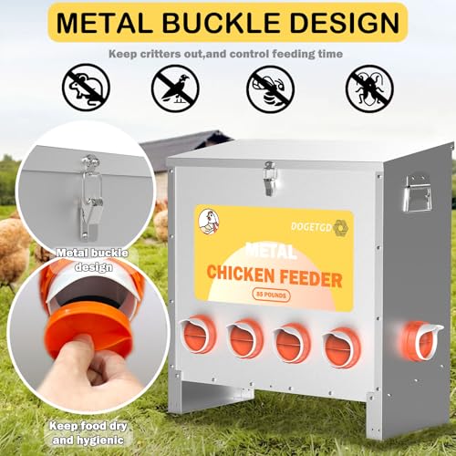 85lbs Metal Poultry Feeder (10-Port) Q4562