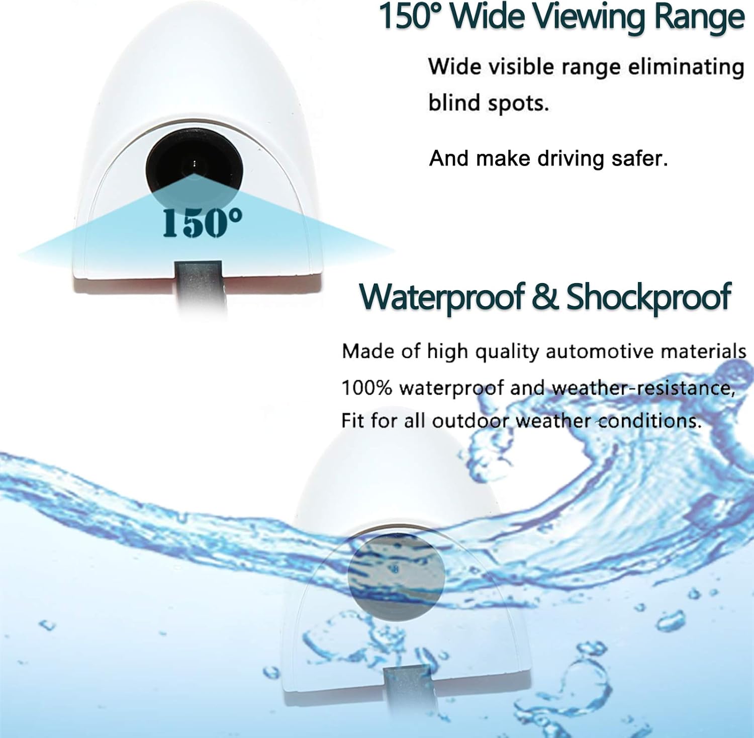 Pack of 2 Mini Side Mount Reverse Mirrored Image Cameras W11180