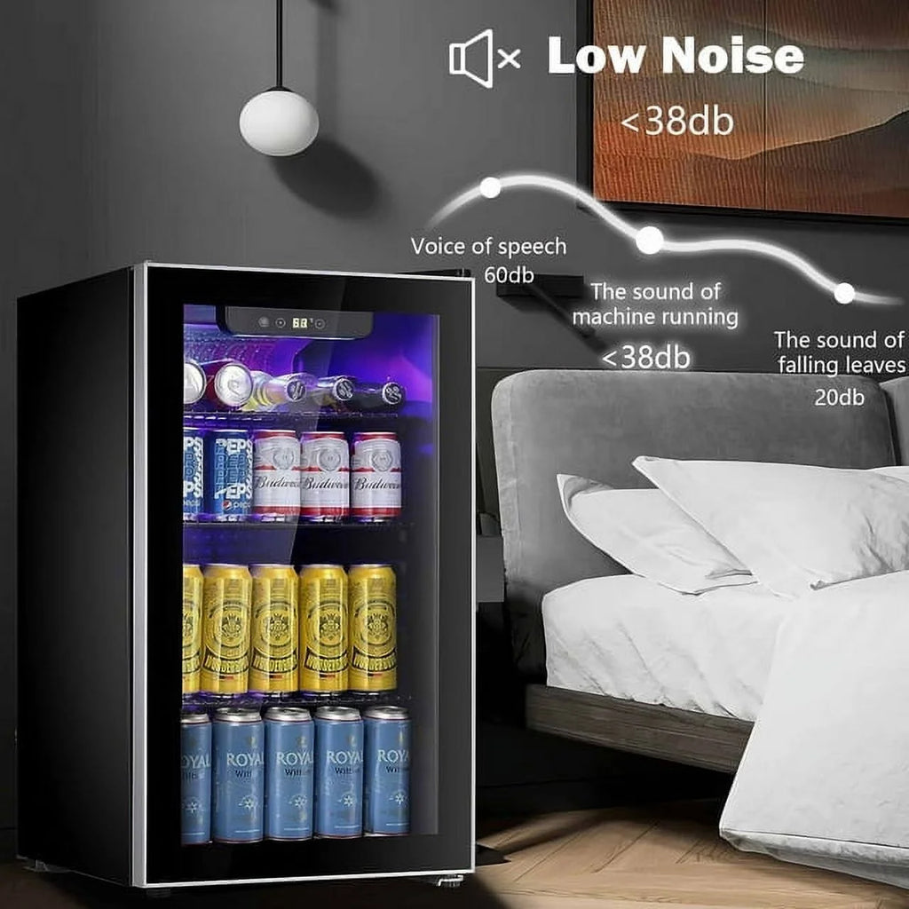 3.2 Cu.ft Beverage Refrigerator Cooler Mini Fridge J1755