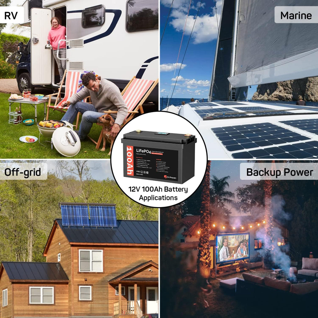 12V 100Ah LiFePO4 Lithium Deep Cycle Battery with Monitor Screen K918163