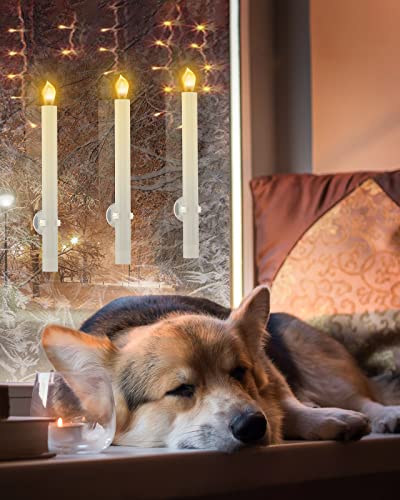 Gold Flameless LED Taper Candles with Remote Controls F145245