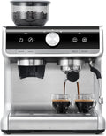 20 Bar Brushed Stainless Steel Espresso Machine with Milk Frother Steam Wand Z23889
