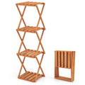 4-Tier Foldable Wooden Plant Stand O13508