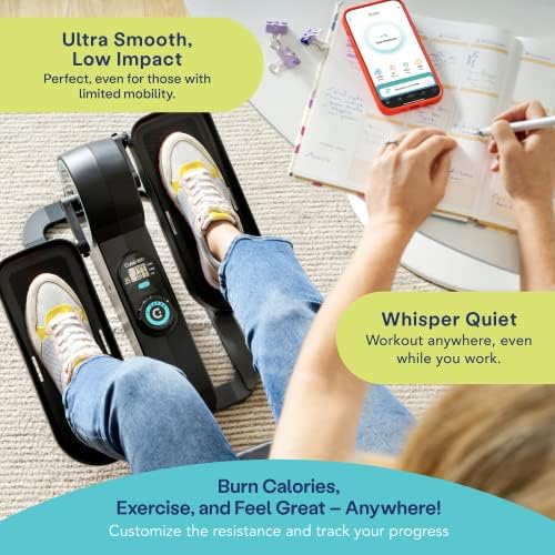 Under Desk Elliptical Pedal Exerciser with Adjustable Workout Levels Q36092