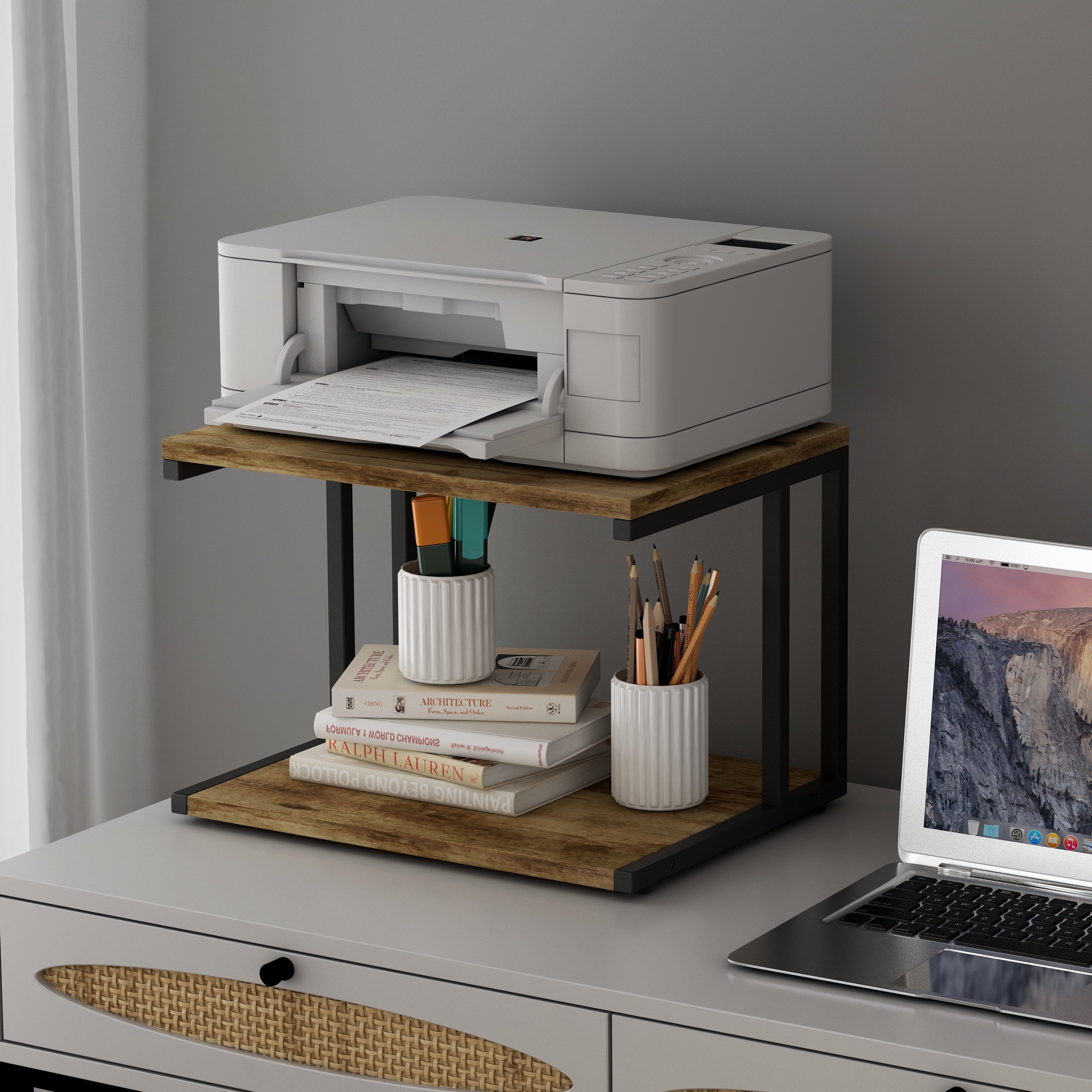2PCS Printer Stand with 4 Wheels & Lock P11478