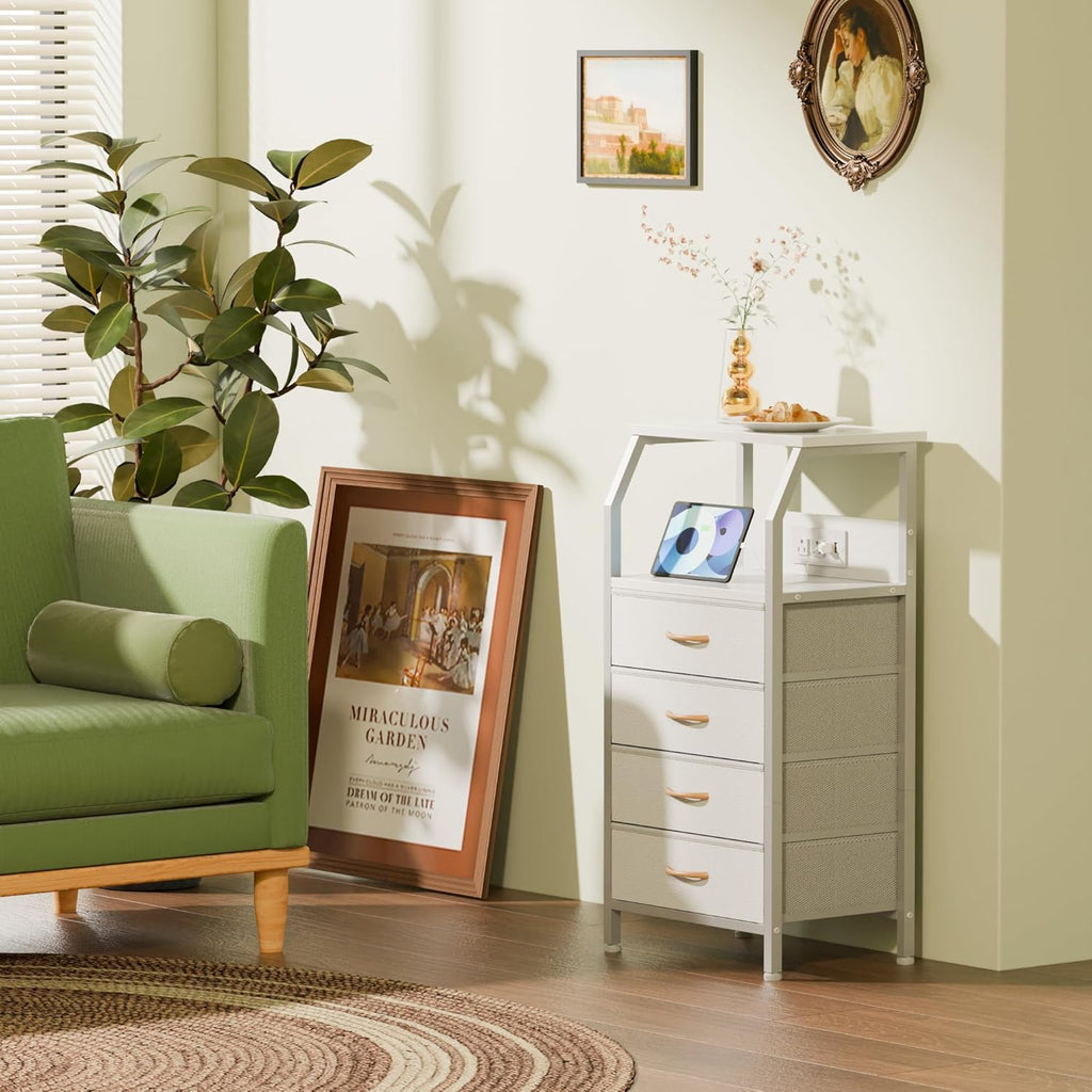 Nightstand Set of 2 with Charging Station and Led Light R120976