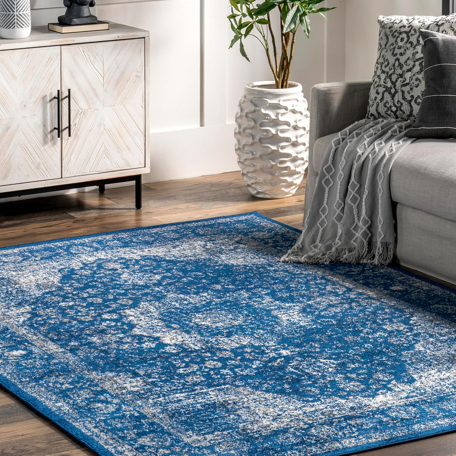 10x14 Dark Blue Area Rug D69150