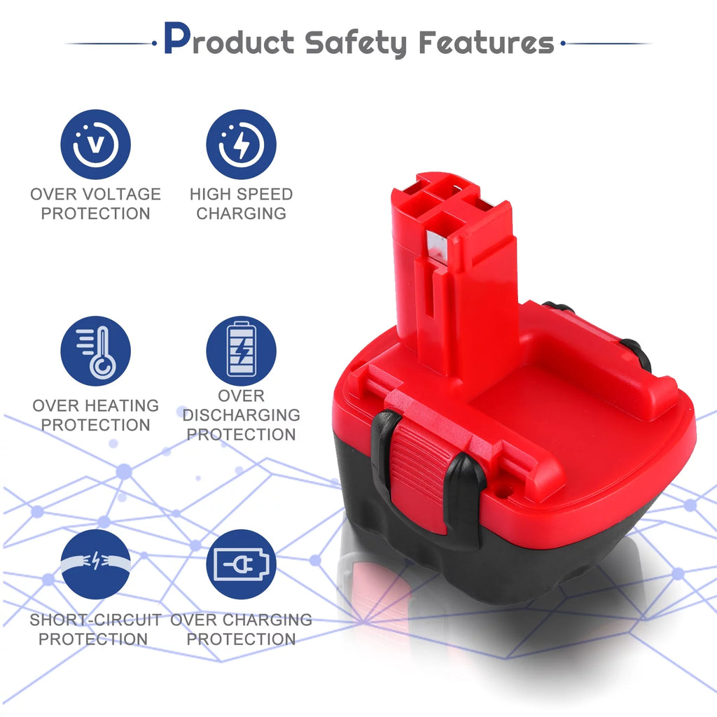 12V 3.6Ah Ni-MH Replacement Battery for Bosch Cordless Power Tool Y447657